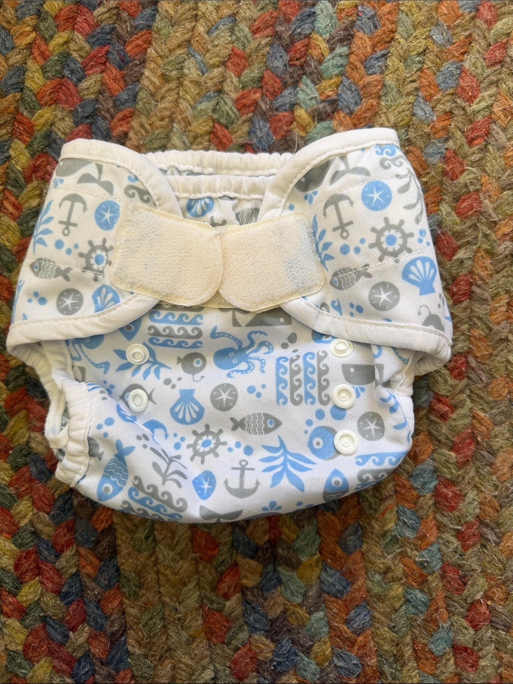 Thirsties Duo Wrap Cloth Diaper Cover Ocean Life 0-9 Months